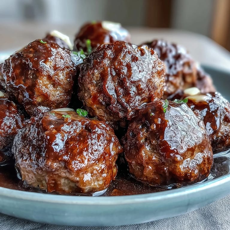 Easy Crockpot Mississippi Meatballs slow-cooked with butter, ranch, and au jus seasonings. Perfect party appetizer on a platter with toothpicks for easy serving.