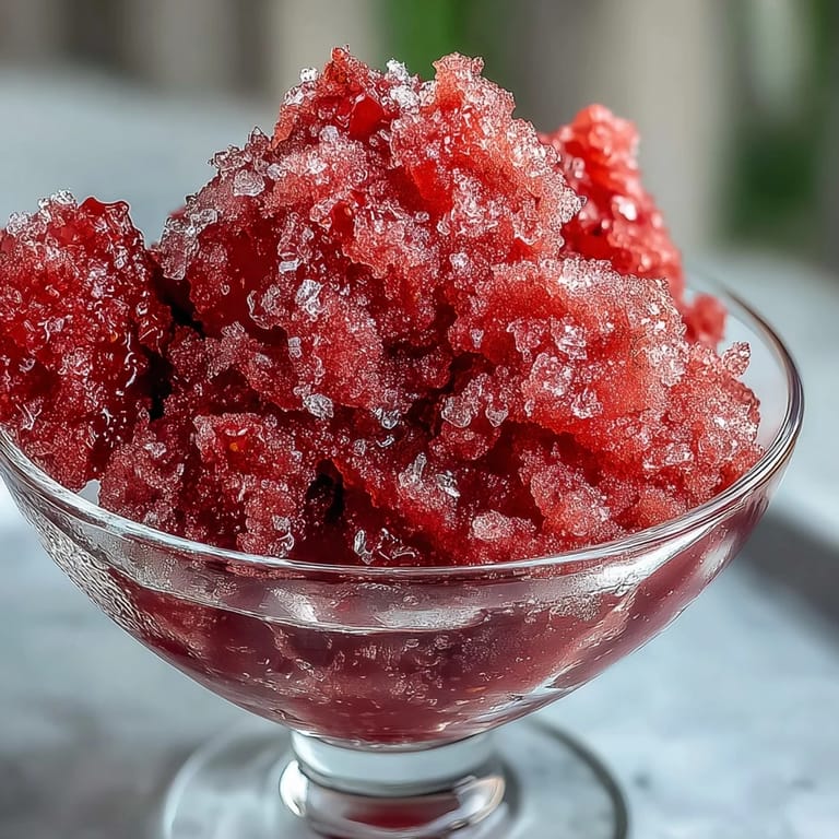 Vibrant pink sorbet infused with fresh strawberries and zesty lime, offering a grown-up twist on a classic frozen dessert.  