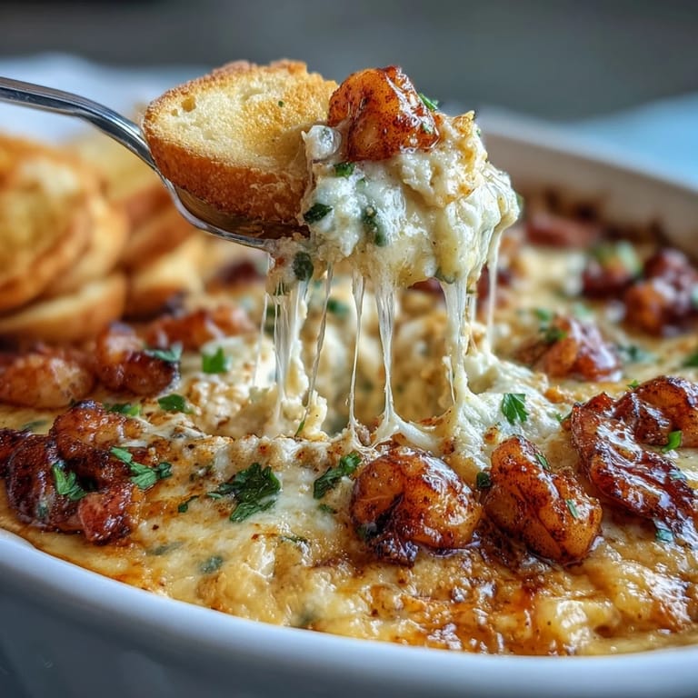 Spicy crawfish boil dip with cayenne pepper, Worcestershire sauce, and fresh lemon juice, garnished with green onions for extra flavor.