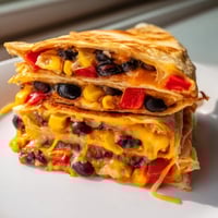 Golden tortilla wrap hack with beans and cheese, folded and baked to crispy perfection.