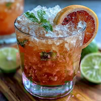 Sparkling Spring Citrus Mocktail with Grapefruit and Lime, a vibrant, refreshing drink with crushed ice, citrus slices, and fresh mint garnish.