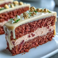 Stunning Bridal Shower Rosé Velvet Cake draped with shimmering gold drip.